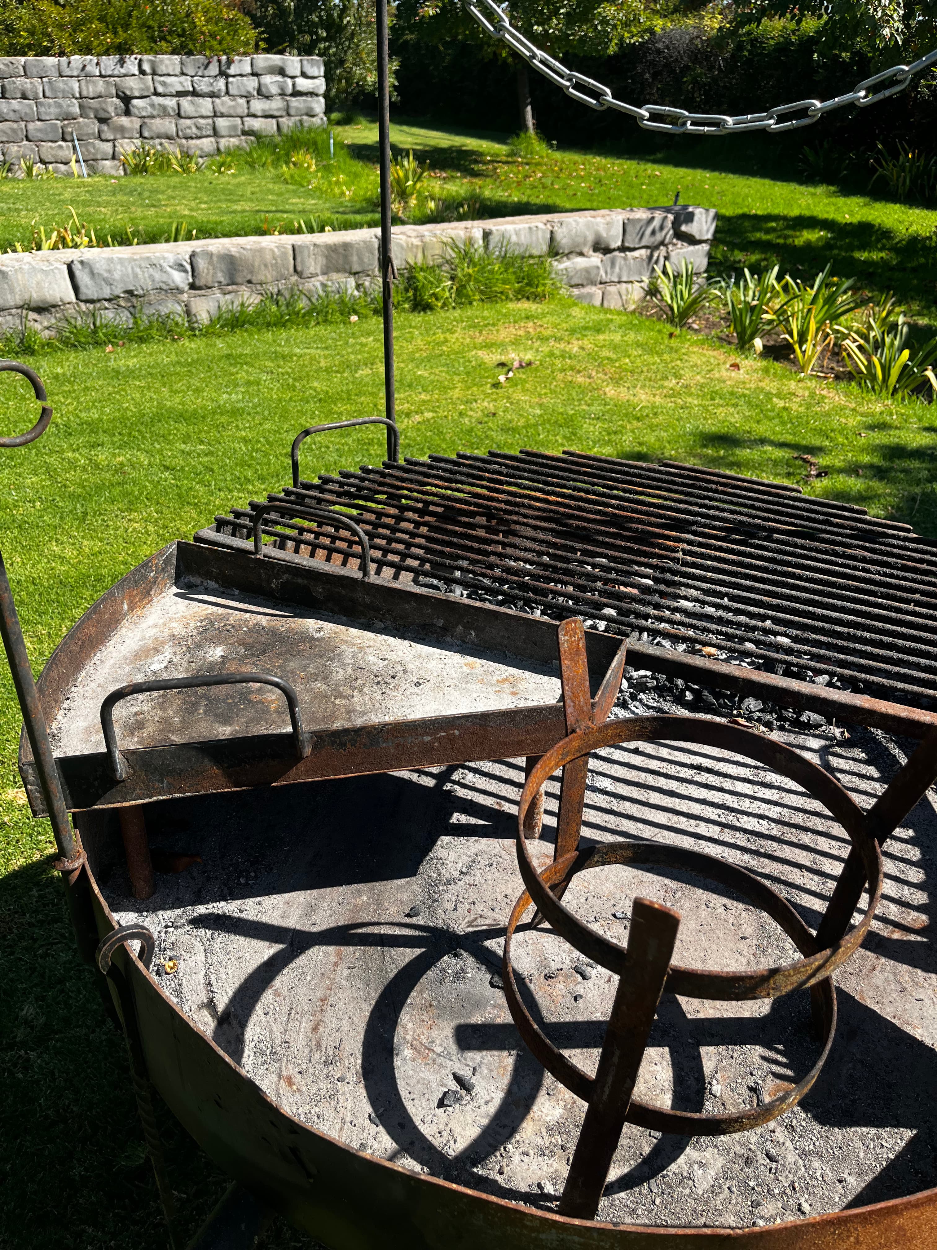 Parrilla plana close-up